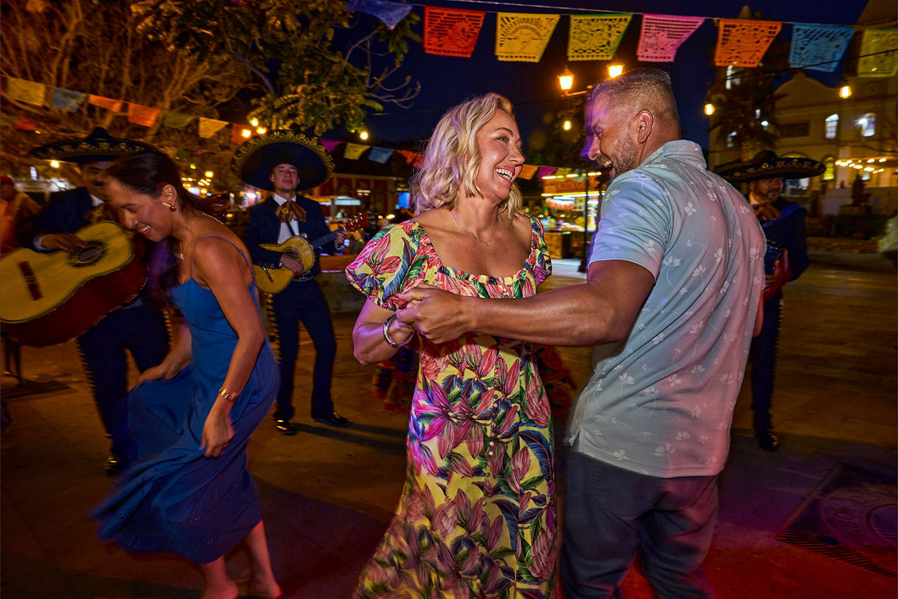 Couple dancing at Cabo Old Town