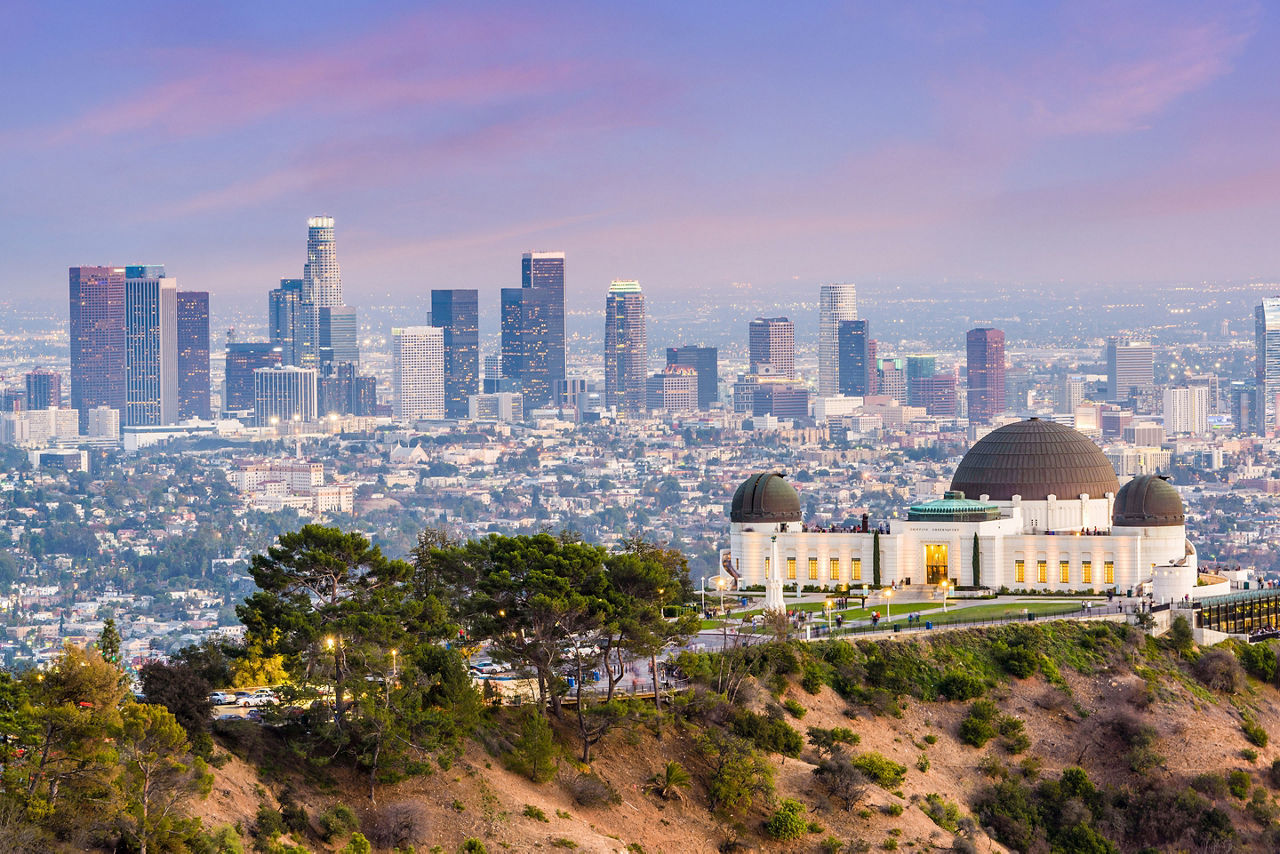 Griffith Park and Los Angeles Skyline