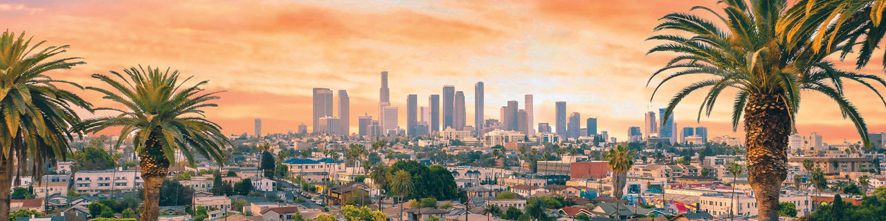 City Skyline during Sunset, Los Angeles ,California