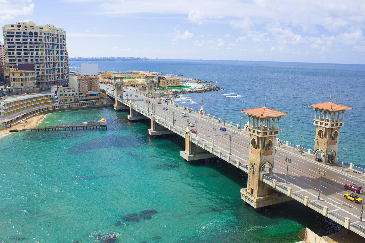 Alexandria, Egypt, is also home to stunning shorelines sure to please beach lovers. 
