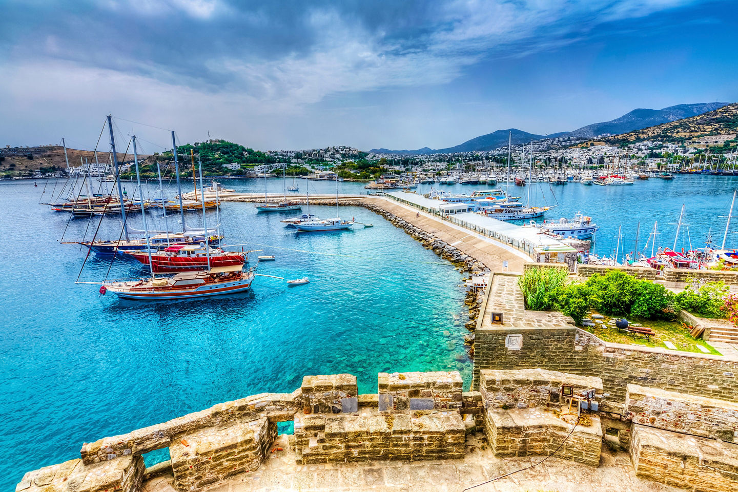 Bodrum Marina features luxury yachts, upscale dining, sunset strolls and departures for scenic Turkish Riviera cruises. - Bodrum, Turkey