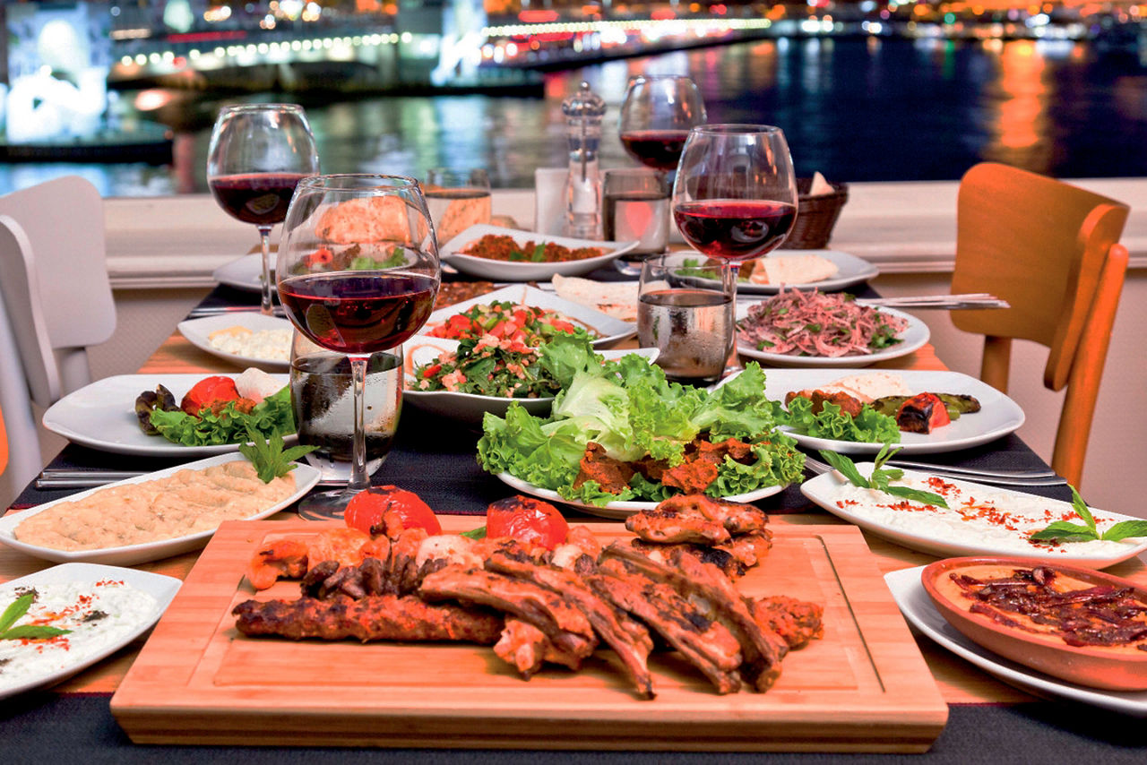 Enjoy a meal with a glass of wine in Buenos Aires, Argentina