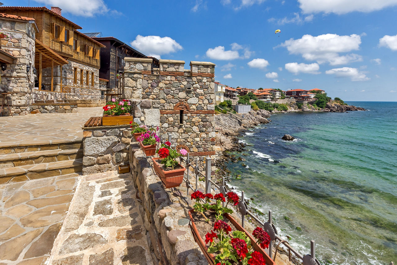 Panorama with Ancient Fortifications, Sozopol, Burgas Region, Bulgaria
