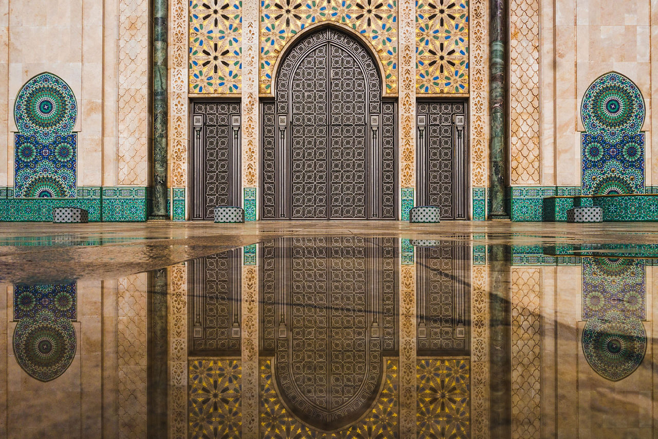 View of Hassan II mosque. Casablanca - Morocco