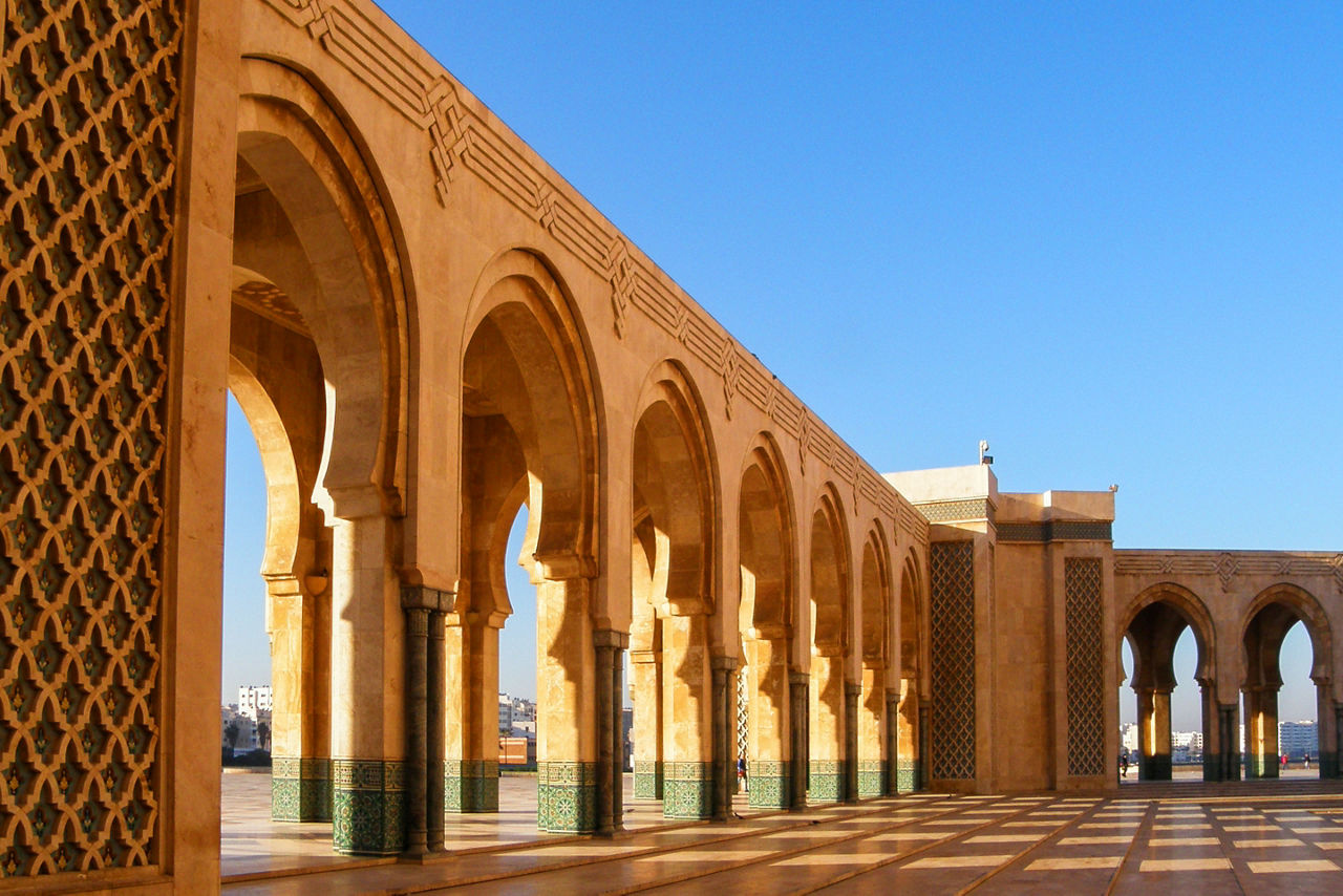 Picturesque archways in Casablanca, Morocco