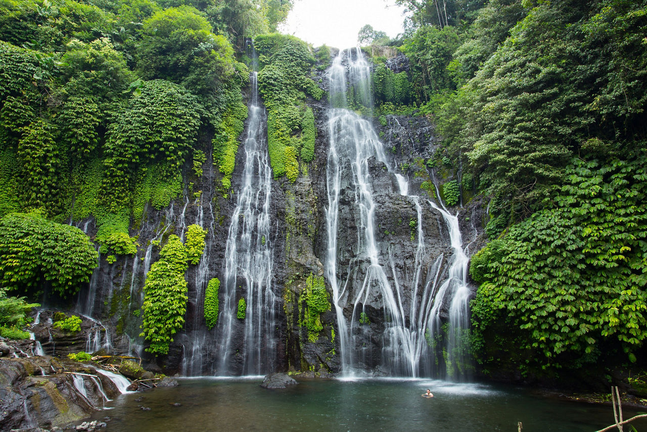 Banyumala waterfall in North Bali island, Indonesia