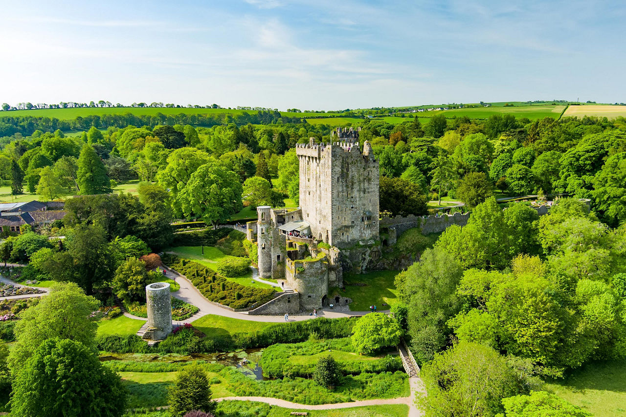 World famous Blarney Castle medieval stronghold in Blarney near Cork Ireland.