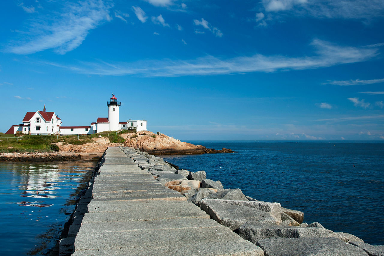 Eastern Point Lighthouse, in Gloucester, Massachusetts