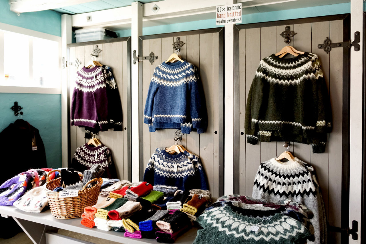 Traditional Icelandic wool sweaters.