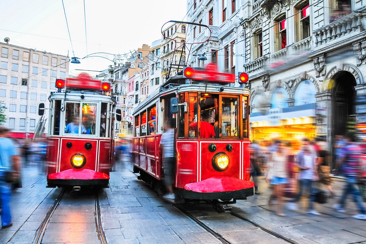 Turkey Istanbul Taksim Tram 