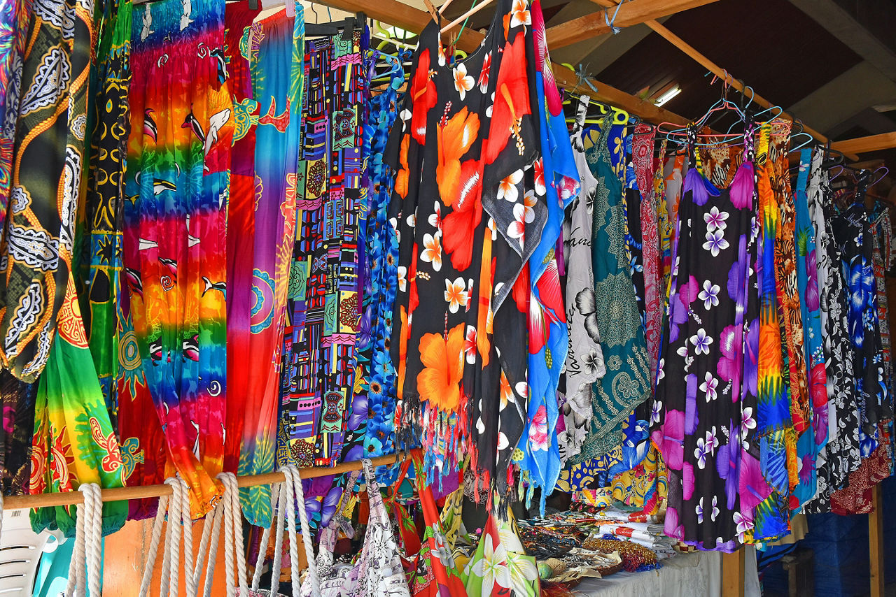 Vanuatu Luganville Local Market Colorful Dresses