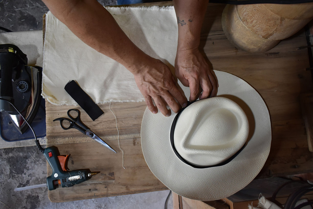 Panama hat made in Ecuador