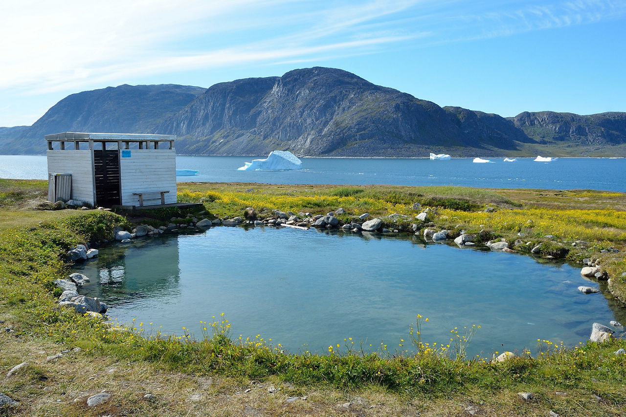 Pool of hot water, Uunartoq, Greenland