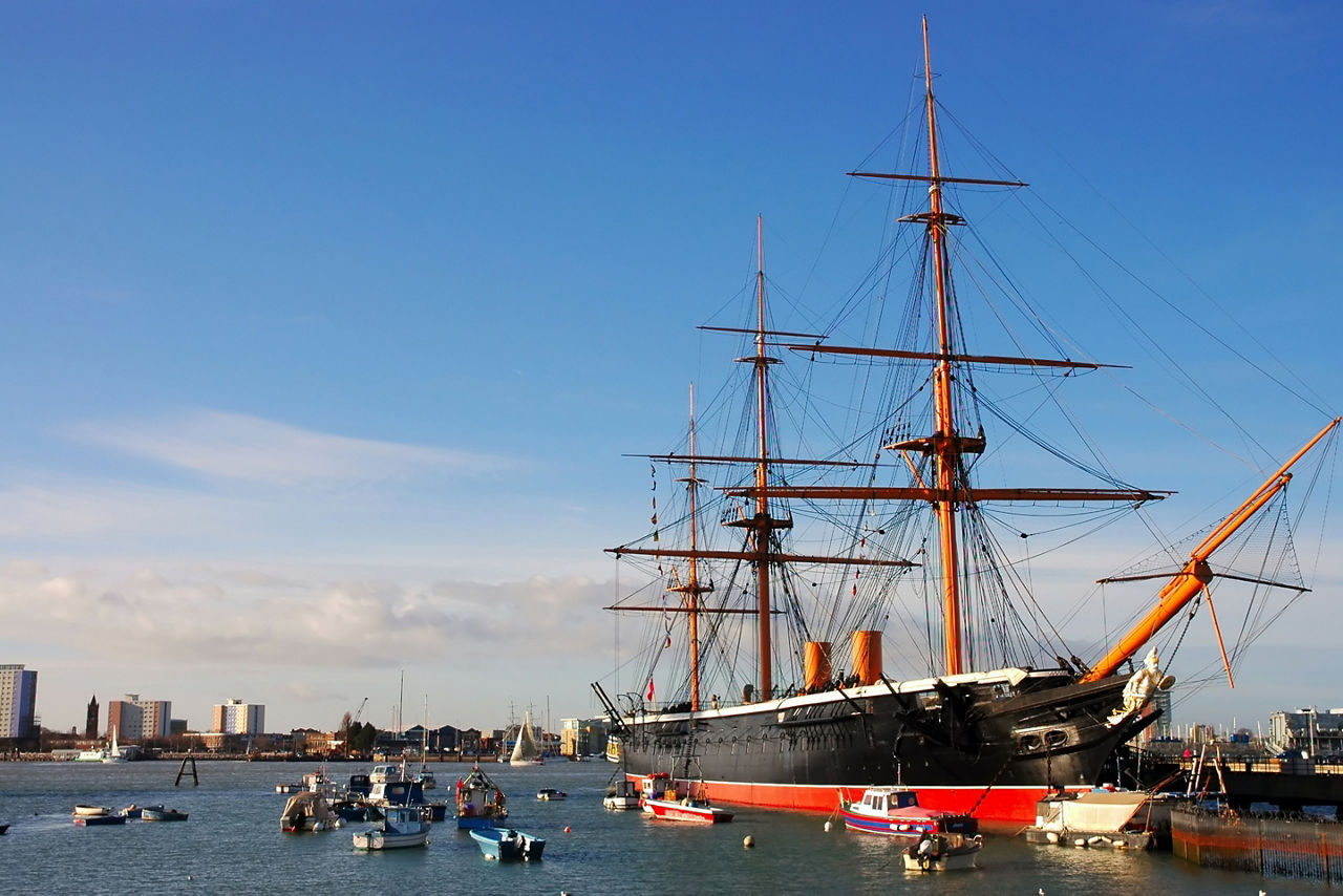 hms warrior worlds first ironclad warship portsmouth southern england
