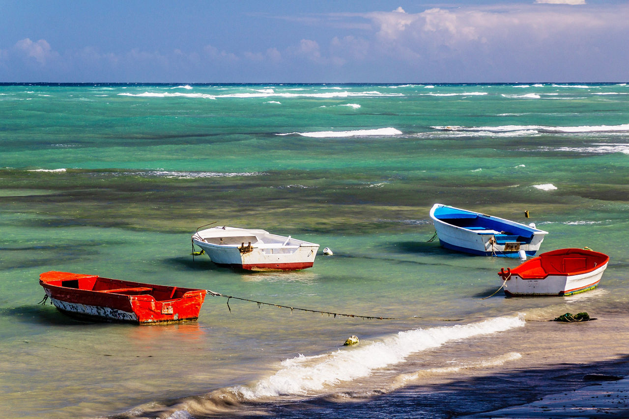 Boats near Puerto Plata, Dominican Republic