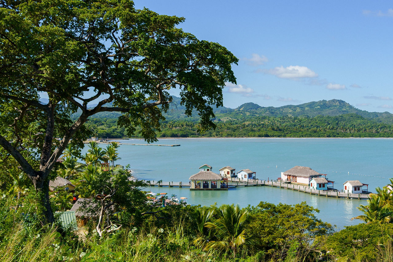 Overwater Bungalows at Puerto Plata in the Dominican Republic Island