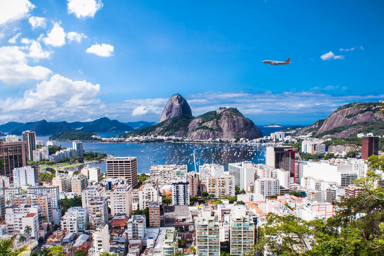 Panoramic view of Rio De Janeiro and Sugar Loaf, Brazil