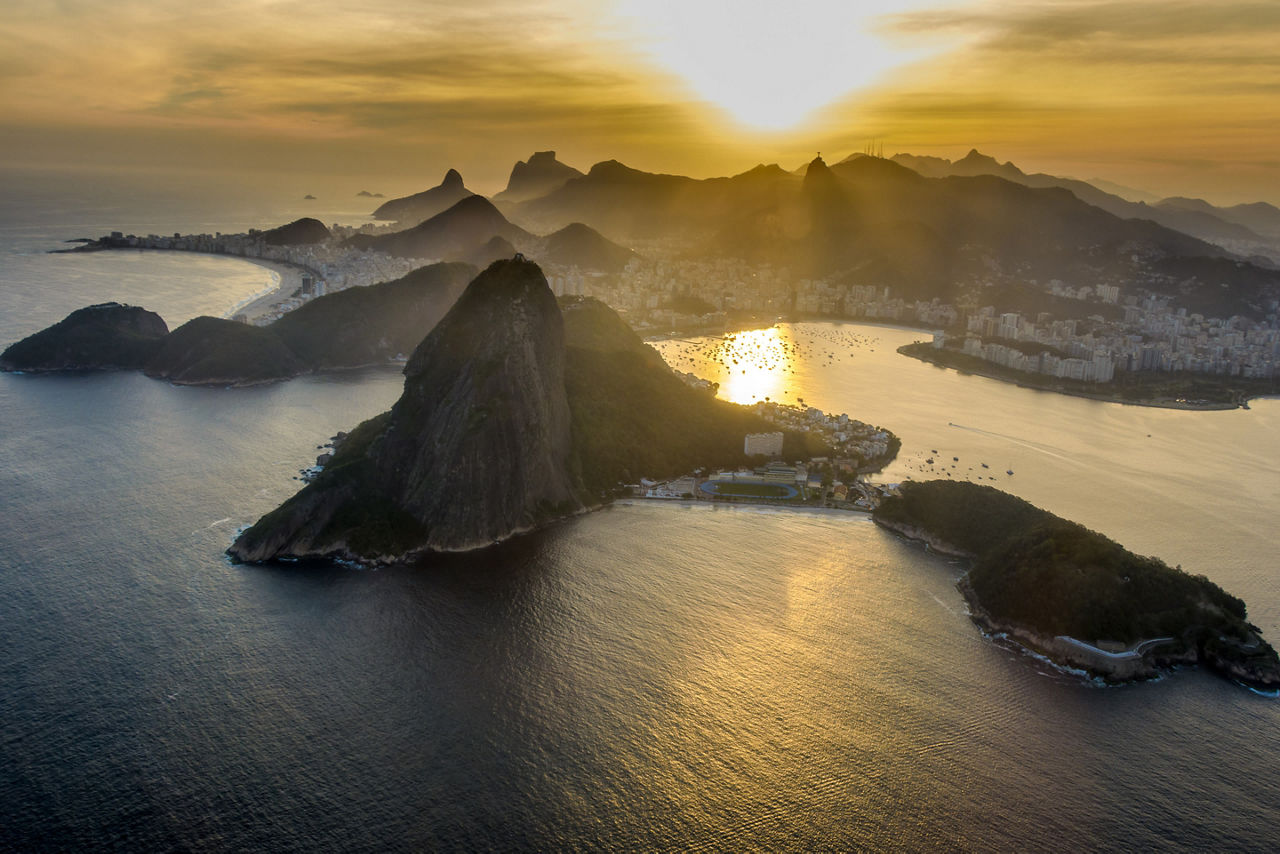 Take a Helicopter Tour above the Harbor of Rio de Janeiro