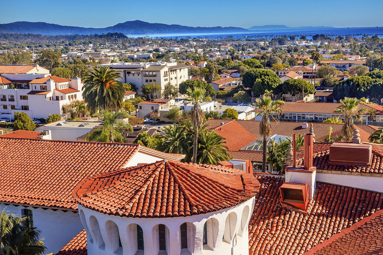 Santa Barbara, California, Court House Rooftops