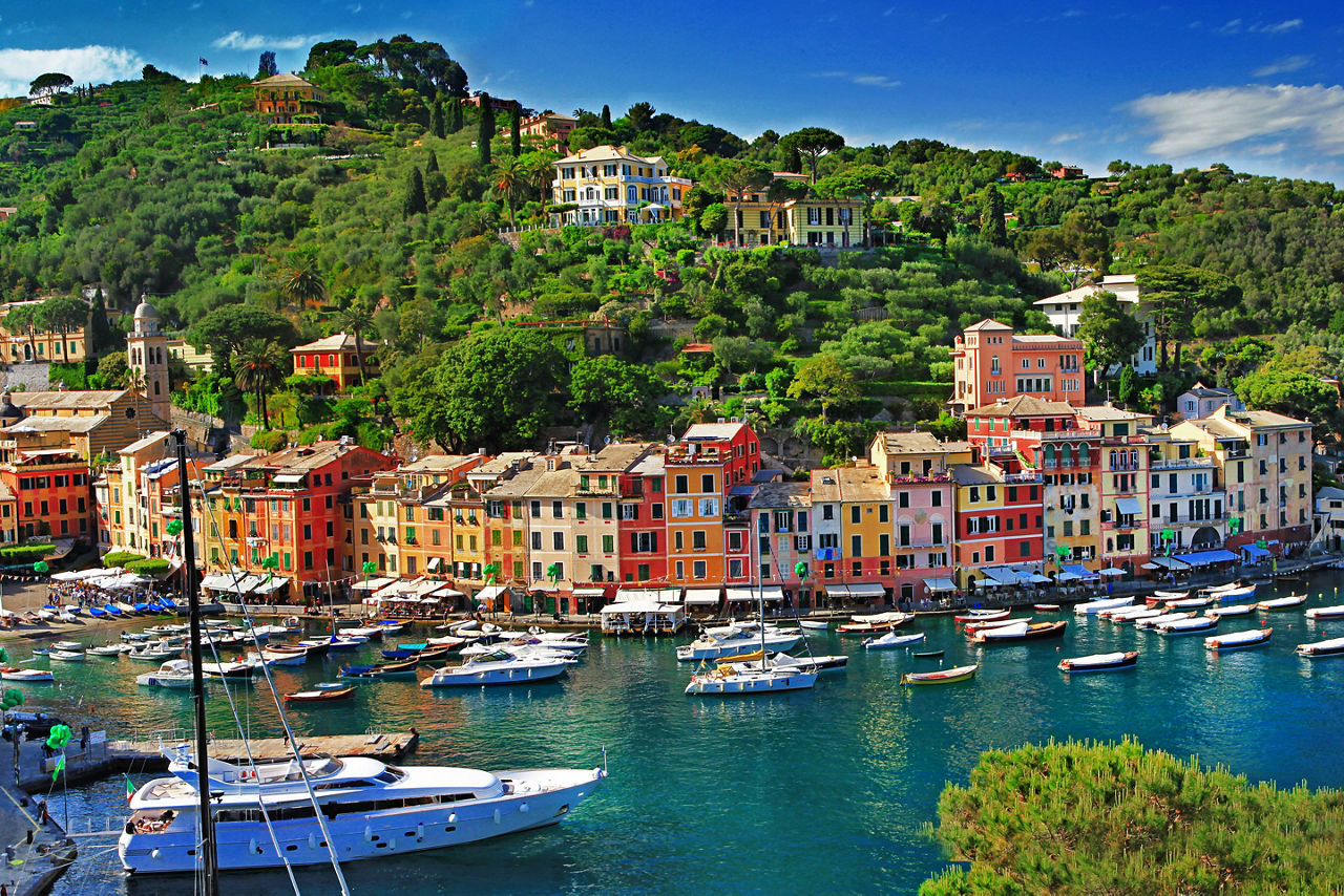 Portofino, Italy. stanning view of bay