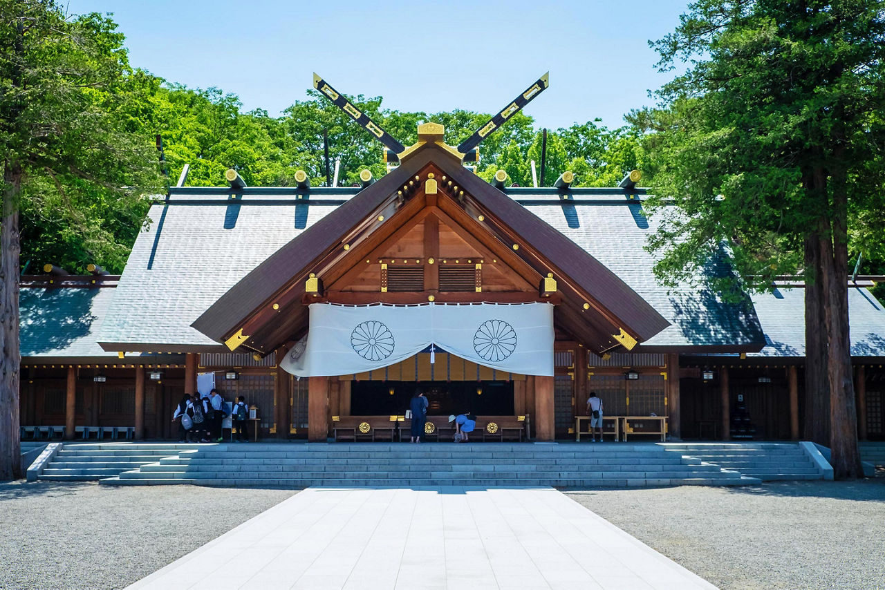 The Hokkaido Jingu Shrine in Japan