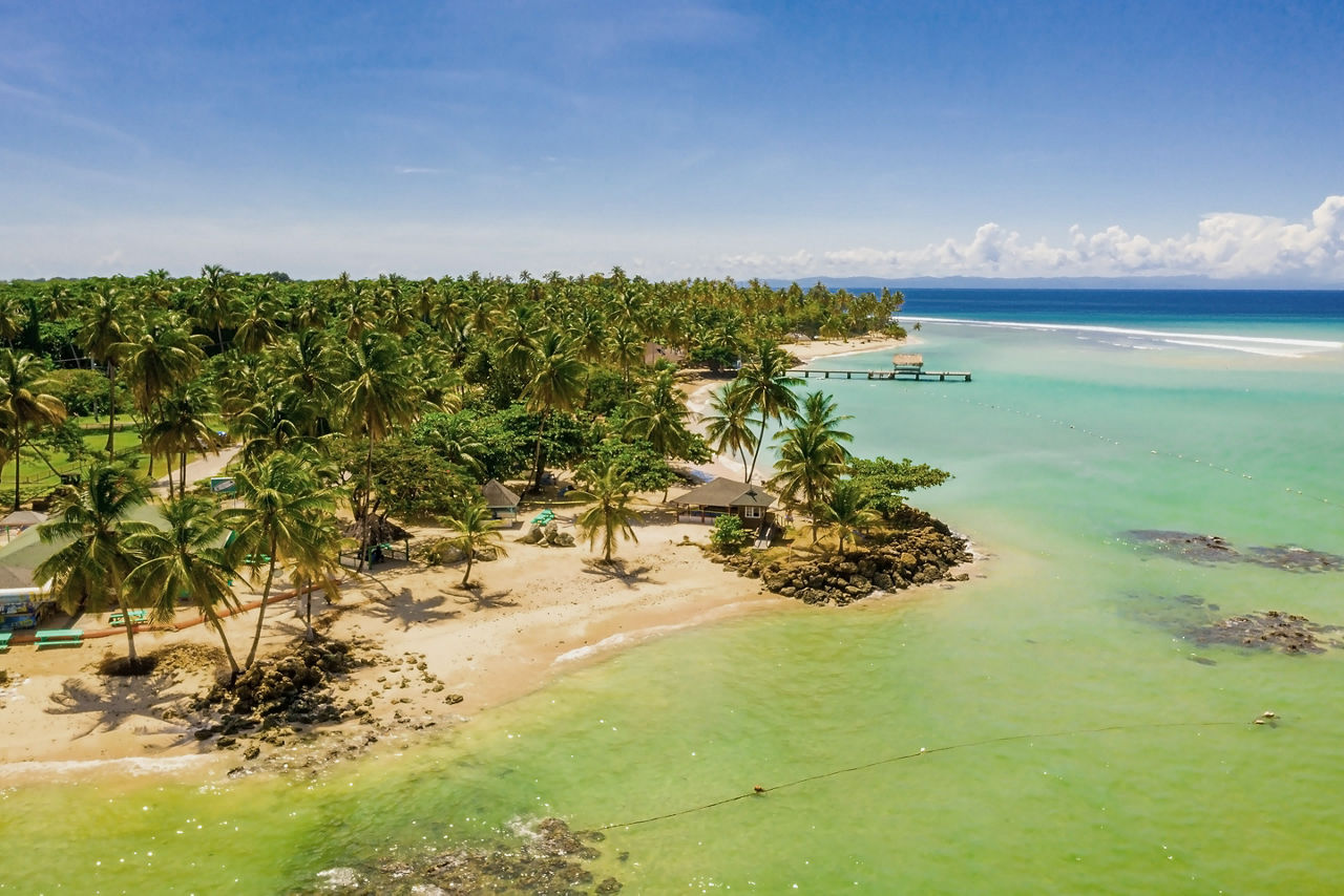 Small beach in Trinidad and Tobago with an amazing lagoon