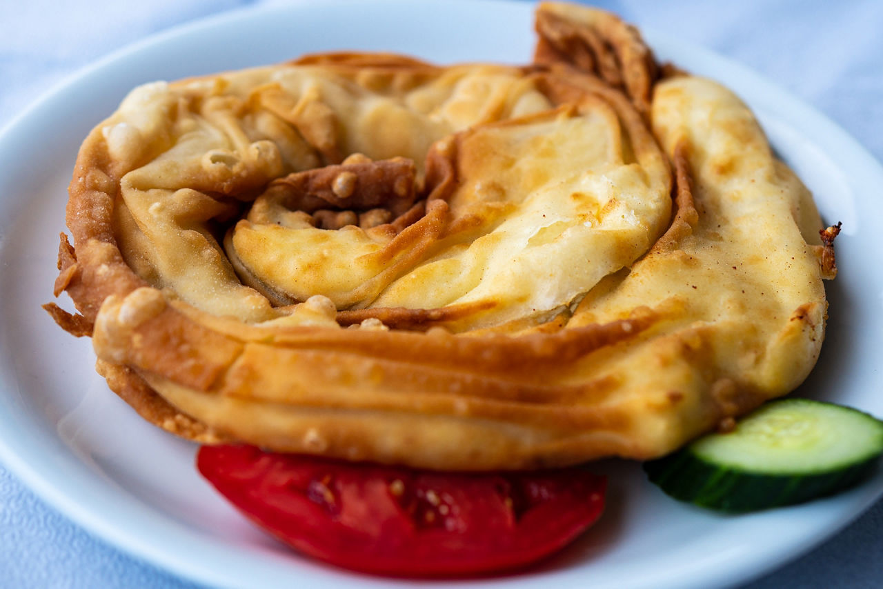  A cheese pie popular in Skiathos, Greece. 