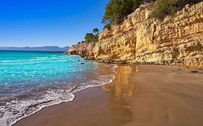 Spain Tarragona Salou Beach Cala Penya