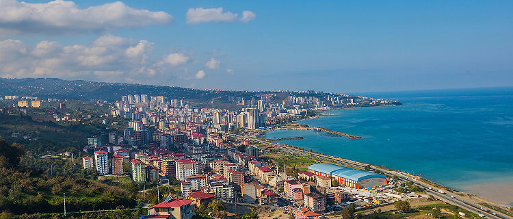View of Trabzon Yomra district from above