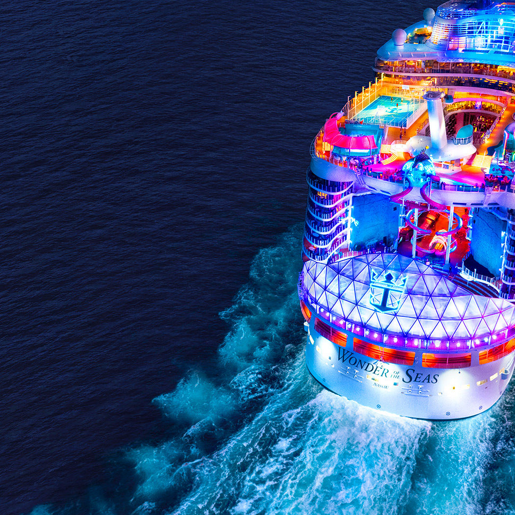 wonder of the seas back ship aerial view square 1050 1050