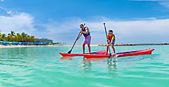Dad Son Paddleboarding CocoCay HP Jumbotron 1920 1080 FAM NF 2x