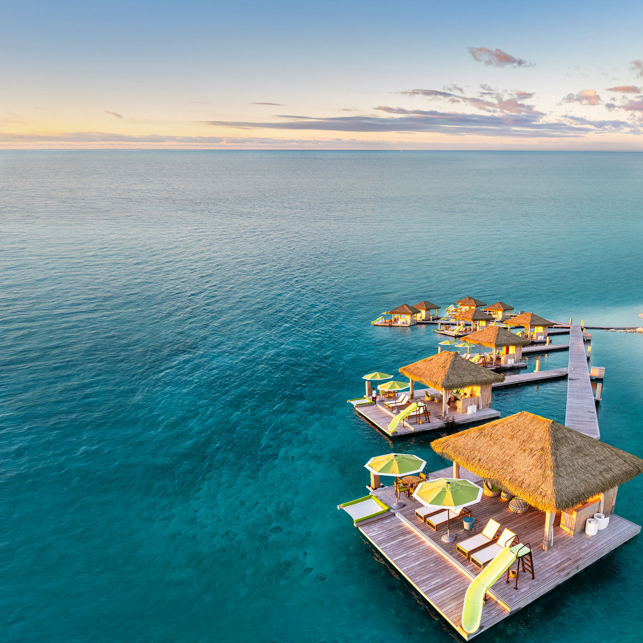 CocoCay Overwater Cabanas Aerial View