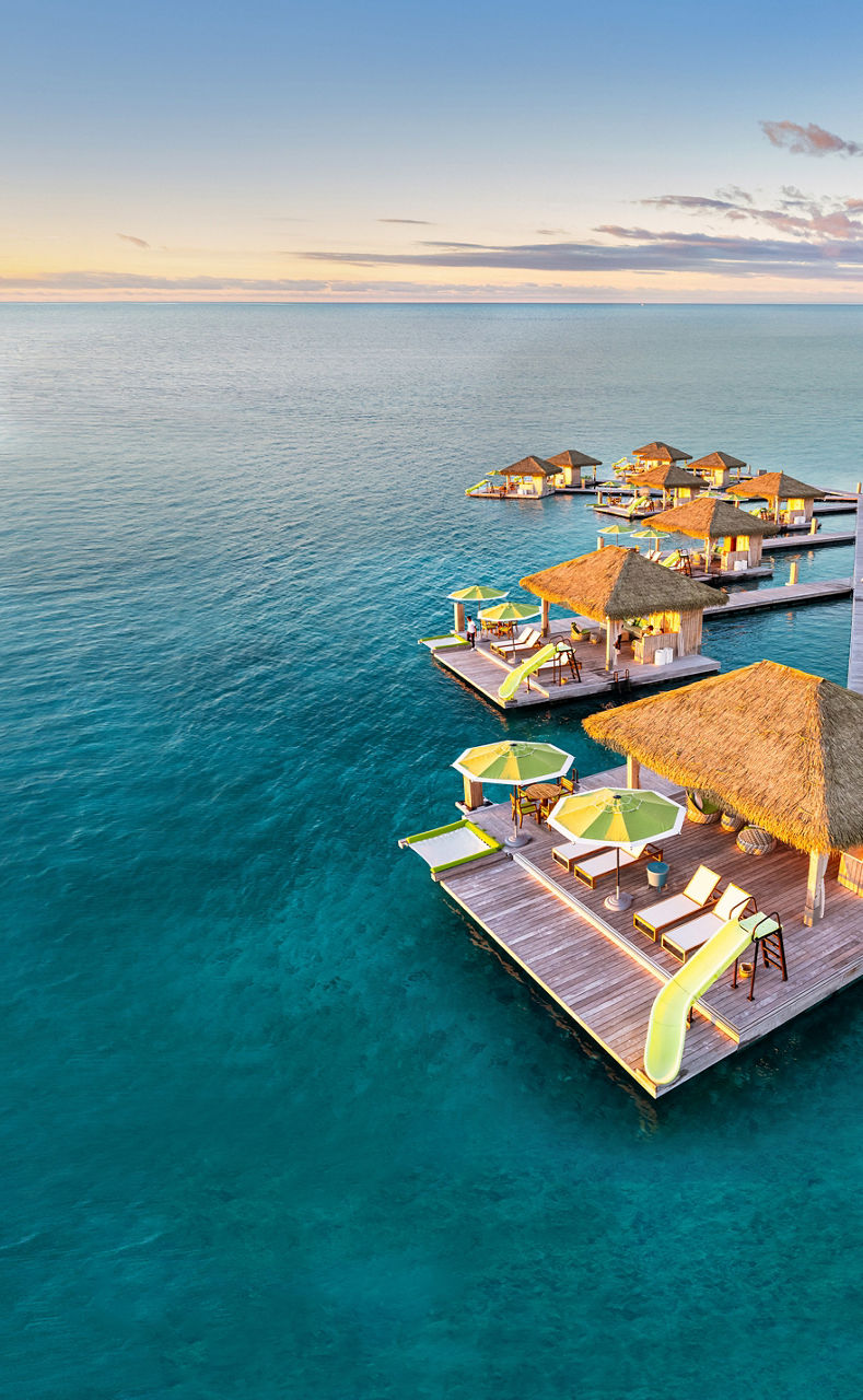 CocoCay Overwater Cabanas Aerial View