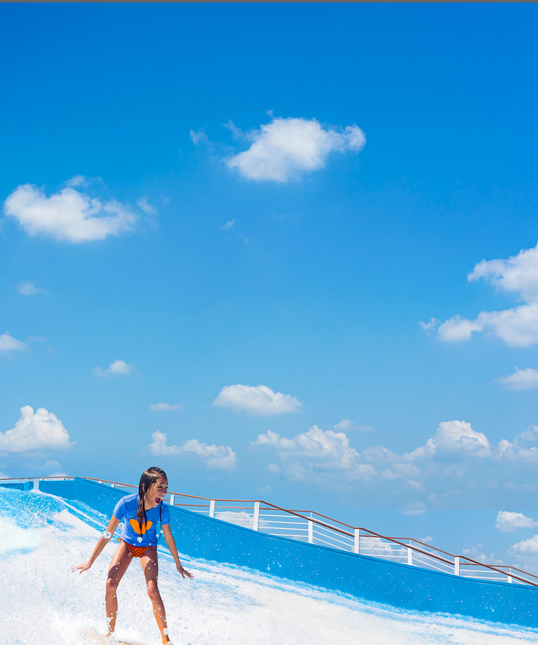 Young girl in the FlowRider