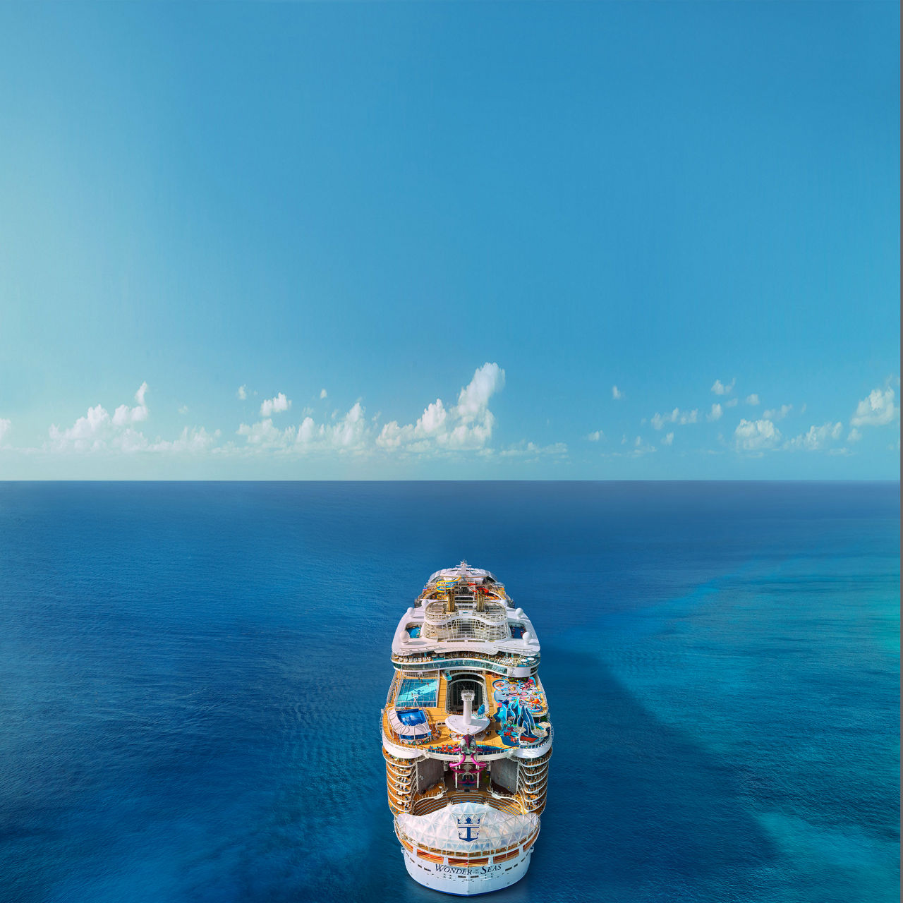 july caribbean cruise deals wonder of the seas back aerial view square 1050 1050