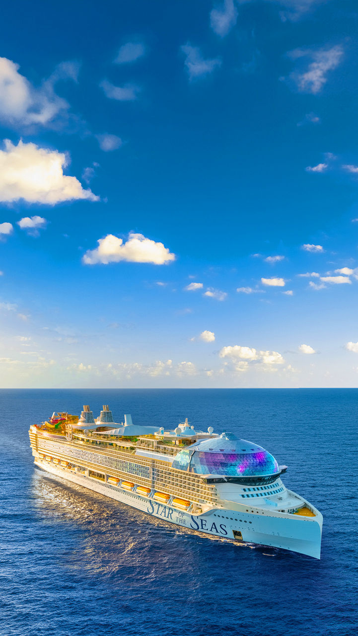 august caribbean cruises deals front aerial view daytime star of the seas poster 608 1080