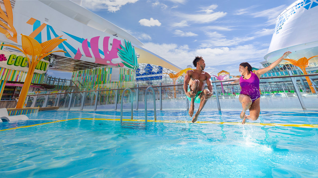 february caribbean cruise deals utopia of the seas friends jumping portside pool hp jumbotron 1920 1080