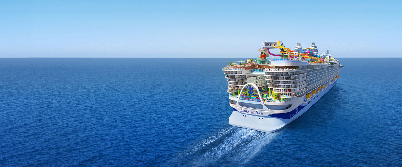 Daytime Back Aerial View of Legend of the Seas