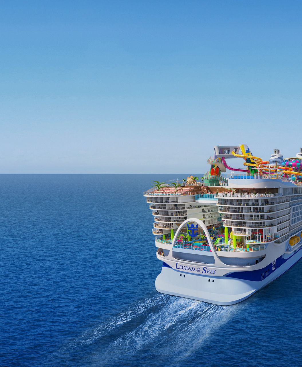 Daytime Back Aerial View of Legend of the Seas