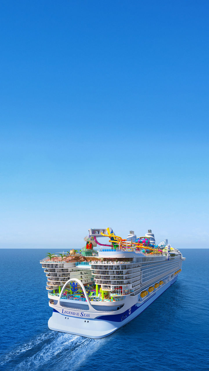 Daytime Back Aerial View of Legend of the Seas