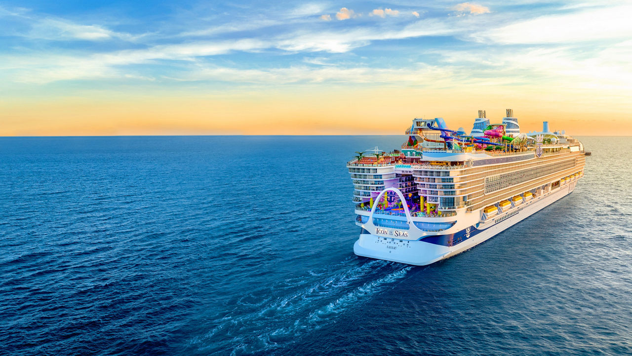 may caribbean cruises deals daytime back aerial view icon of the seas hp jumbotron 1920 1080