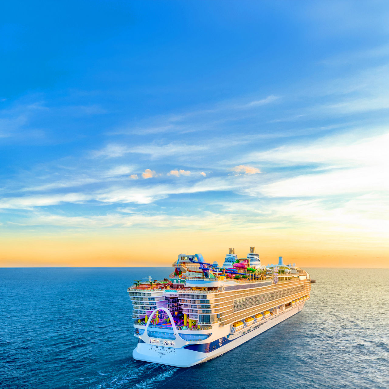 may caribbean cruises deals daytime back aerial view icon of the seas square 1050 1050