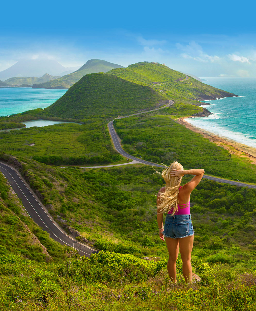 Woman Hiking in St Kitts