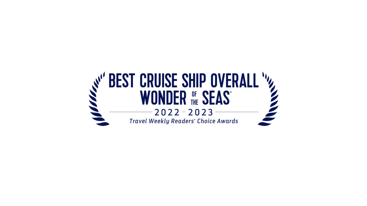 2023 Best Cruise Ship Wonder of the Seas Travel Weekly Reader's Choice Award