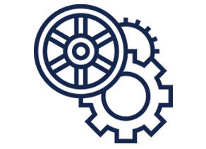 Gears Navy Icon