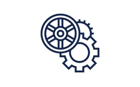 Gears Navy Icon