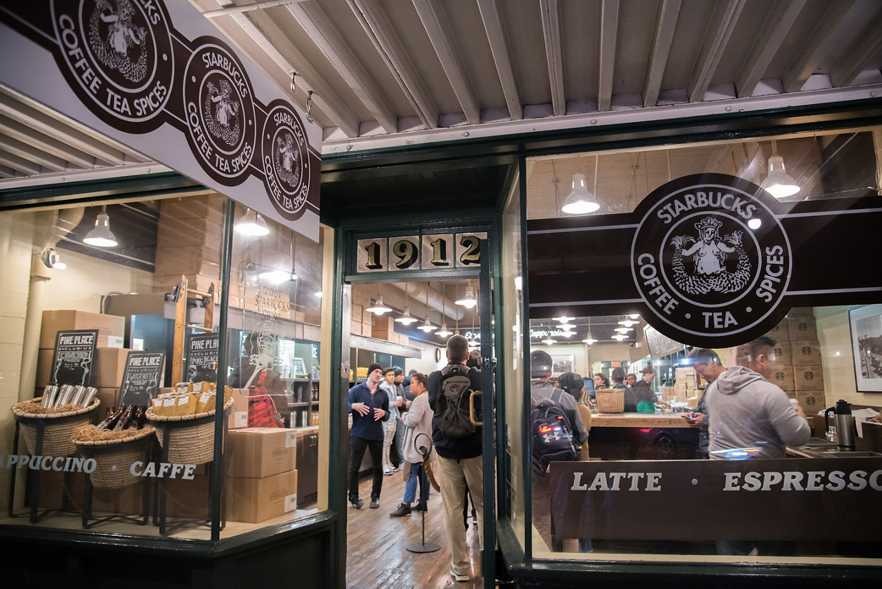 The Original Starbucks Store in Seattle Washington