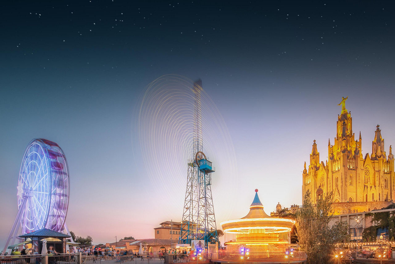 Barcelona, Spain Amusement Park, Temple at Tibidabo