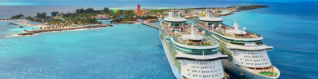 Freedom of the Seas Ship Docked at Perfect Day CocoCay