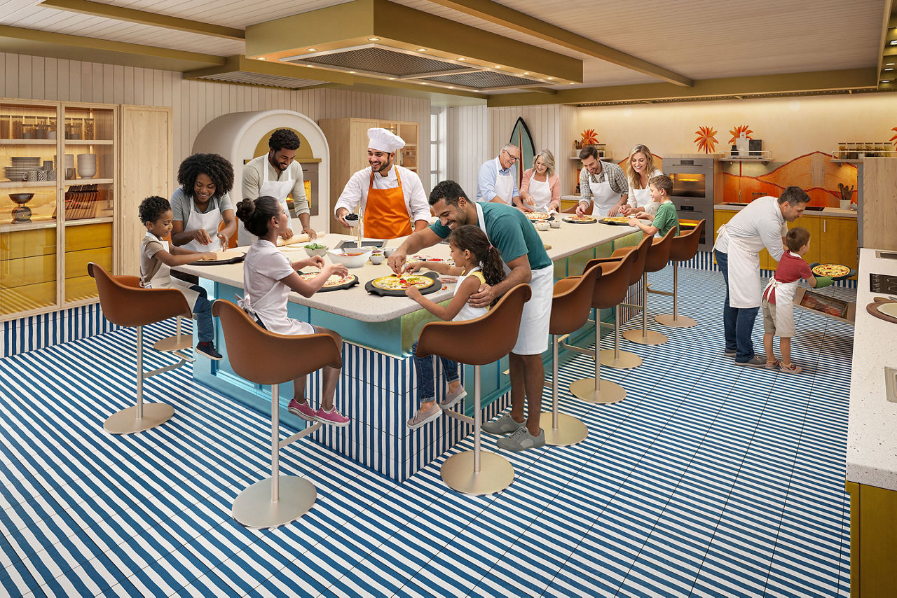 New cooking class venue, Hero of the Seas, render